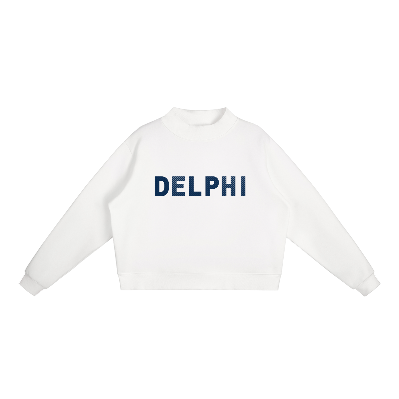 Essential Fleece Mock-Neck Crew Sweatshirt